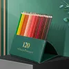 Цветные карандаши с подарочной коробкой 120 для взрослых набор художников Уникальные нефтяные рождественские подарки на день рождения 231221