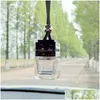 Décorations intérieures 8 ml de voiture suspendue par bouteille creuse parfum diffuseur Air frais Verre d'huile essentielle d'huile essentielle