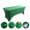 Spandex Plain Stretch Party Table Cover Cloth 4-8FT Folding Table Rectangular Cocktail Tablecloth For Wedding Banquet Christmas 231221