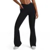 Pantalon de yoga à taille haute de la tenue de yoga avec levage de la hanche et la contraction abdominale pantalon micro Flare pour la course de fitness et sportif de nouveaux tracel231221