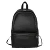 Backpack Simple Solid Color Japanese For Women Large Capacity PU Leather Fashion Men Laptop College Student School Bag