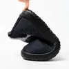 Stövlar 2021 Kvinnors ankelstövlar Vinter varma snöskor Kvinnor Svarta damskor Vattentäta kvinnors korta stövlar Bekväma kvinnliga skor