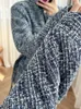 Les trenchs de femmes 2023 femmes attachent la veste en coton en tweed hiver collante zipper high street chic du design de mode chaleureux à la mode m