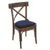 Chwytak poduszki bez szelka 15 x 16 "Wiedeń Chenille Blue krzesło S Zestaw 4