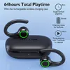 Wireless Earbuds featuring 4 built-in mics. Perfect for sports, running, and workouts with a waterproof design. Up to 64H total playtime with charging case