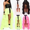 Stage Wear Stage Accessories Mesh Skirts High Waist Umbrella Skirts Ladies Layered Tulle Tutu Skirts 2 Style Womens Long Mini Skirt Clubwear