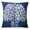 Pillow Home Decoration China Batik Blue Art Painting Print Case Decor Sofa Throw Covers Almofadas Decorativas