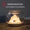 Warm Mountain Night Light Nacht Desktop Tischlampe Schwarze Technologie Luminöser Fischtank Blumendekoration Juwely einzigartiges Geschenk207g