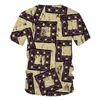 남성용 T 셔츠 2024 기하학 남성 TSHIRT 3D 인쇄 여름 오일 오크일 캐주얼 한 재미있는 셔츠 거리 힙합 스타일 단순화 의류 탑