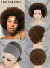 200% densidade afro encaracolada 13 4 perucas frontais de renda 10 polegadas cor ombre cor brasileira de cabelos humanos frontal transparente para mulheres