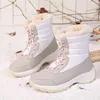 Boots Boots Femmes Snow Keep Warm Femmes Chaussures Laceup Ladies chaussures Fashion Ankle Boots Plateforme Chunky Softs Botas Mujer Bottes d'hiver