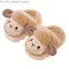 First Walkers Winter Kids Cartoon Slippers Enfant Fille Fleece Warm Non-slip Girl Boy Home Indoor Sandals Baby Cotton Soft Children Shoes Q231222