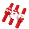 60 PCS Świąteczne poklepanie bransoletki koło Zatrzymaj świąteczny prezent dla dzieci Święty Święty Snowman Deer Year Party Toy Dekoracja nadgarstka 231221
