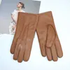 Kvinnor Deersskin Gloves Leather Color Fashion Wool Sticked Foder Handstitched Outdoor Driving and Cykling varm 231221