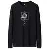 Men's T Shirts Men Fashion 2023 O-Neck Slim Long Black Sleeve T-Shirt Male Clothing Casual Tee Shirt Plus Size S-6XL