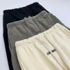 Uomini essenziali per pantaloni della tuta in pile polare pantaloni a doppia linea coppia pantaloni hip hop sciolti