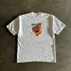 Erkek Tişörtler Hip-Hop Yaz 2023 Vintage T-Shirt Erkekler Y2K Street Giyin Gevşek Ekstra Büyük Günlük Yuvarlak Boyun T-Shirts Harajuku Punk T-Shirts Kadınlar T231222