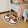 Cartoon Tiger Rug Litpe de cabeceira absorvente de tapete de banheiro tapetes de impressão para crianças Decoração de garotos fofos 231222
