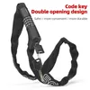 ROCKBROS Bicycle Chain Lock Zinc Alloy 4 Digit Code Lock With 2 Keys Anti-theft Chain Lock Reinforce Safty Cycling Accessories 231221