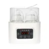Babyflaskan varmare 5-i-1 digital barnmatvärmare med timer Digital Display Dubbelflask Steamerilisator avfrostande US Plug 231222