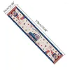 Sacs de rangement American Independence Table Day Runner Cotton Linen Nappecleurs Décor pour le 4 juillet Décoration Counter Dining Counter