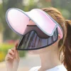 Chapéus largos de abrangência Proteção solar de abas largas Anti-UV Visor Chapa Face Shield Shield Sunshade Cap