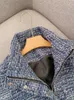 Les trenchs de femmes 2023 femmes attachent la veste en coton en tweed hiver collante zipper high street chic du design de mode chaleureux à la mode m