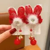 Haarzubehör Kostüm Kopfbedeckung Jahr Rote Haarschleife Hanfu Kopfschmuck Chinesische Style Clip Hairball Prinzessin