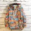 Giacche da uomo 2023 giapponese Ruffian Handsome Personality Coat Boys Versione coreana sciolto Autunno Kong Kong Ins Graffiti Giacca