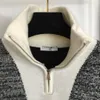 Luxe dames hoodies Designer kleding voor dames herfstjack mode contrasterende kleuren halve ritsmeisje brei -kleding tops 22 december