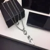 Мода из нержавеющей стали подвесной ожерелье Bijoux для мужчин и женщин Тенденция личность панк -кросс -стиль подарок хип -хоп Je243l