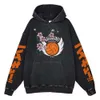 Haruku haikyuu z kapturem z kapturem 100% bawełniany Karasuno High School Długie rękaw Yu Nishinoya Print z kapturem bluza Hip Hop pullover