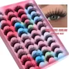 Faux cils 3D faux vison cils naturels faux 10-20 mm volume duveteux long pack épais 4 styles mixtes 20 paires