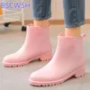 Boots Rain Boots Women's Soft Thick Wearresistant Rubber Shoes Spring And Summer Fashion Short Boots Waterproof Nonslip Water Shoes