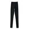 Women's Pants Winter Y2k Clothes Women Skinny Yoga Leggings Korean Style Pencil Casual Fleece Black Khaki