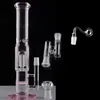 Oil rigs recycler glass bongs water pipes hookahs dab heady beaker percolator concentrate bong pipe 14 mm joint 10 inches tall black green