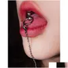 LIP LIP LIP LIP BIENDRIE CLASSIQUE CLASSE CLAST SWEET Cool peut boire de l'alcool Titanium Steel Ring Personnalise Spicy Girl Small Tongue Na Dhupz