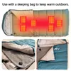 Elektrische deken USB elektrische dekens matras 5V thermostaatverwarming isolatie Verwarmde slaapzak Mat Winterlichaam Warmer Outdoor Camping Supplies 231212