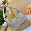 Luxury designer diamond handbag rhinestone nylon messenger bag classic ladies underarm shoulder wallet fashion retro s