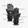 Winter Snowboard Ski Gloves PU Leather Non-slip Touch Screen Waterproof Motorcycle Cycling Fleece Warm Snow Gloves Unisex 231221