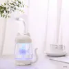 Humidificateurs 350ML humidificateur d'air de chat avec lumière LED couleur ultrasonique en 1 chat Adorable manger du poisson Humidificador USB diffuseur d'arôme brumisateur