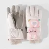Cute Rabbit Children's Outdoor Gloves Winter Warm and Cold-proof Kids Gloves Skiing and Cycling Windproof and Waterproof Gloves 231222