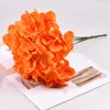 Decoratieve bloemen 5 stks 5 hoofden Hydrangea Bouquet Wedding Kerstdecoratie Fake Fabrikant Groothandel