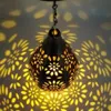 Lumières nocturnes Perfor Solar Light Pendant Garden en forme de drop décoration extérieure Décoration LED Fleur Scouping Lamp269y