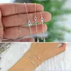 100% 925 sterling silver cute lovely blue white cz evil eye link minimal delicate thin chain women girl adorable bracelet196f