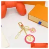 Key Rings Stijlvolle sleutelhanger luxe designer toetsen hanger gouden ring sleutel klassieke letter groothandel hoge kwaliteit sleutelhangers tas orna dhkmj