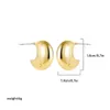 Stud Chic Exaggerate Big Waterdrop Drop Earrings For Women Dupes Chunky Teardrop Stainless Steel Gold Plated Statement Ear Jewelry Dr Otuzn