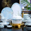 Ensembles de vaisselle ensembles de plats de table Jingdezhen Bone Chine Fresh and Simple Bowls BOBSTICKS Gift