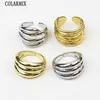 Anillos de banda 10 PCS Diseño de capa Metálica Mujeres abiertas Round Round Party Rings Vintage Lovely Finger Jewelry 2 231222