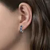 Boucles d'oreilles de clou de haute qualité Sapphire de luxe pour femmes 925 Silver Bule Gemstone Birthstone Bijoux Cadeau de mariage